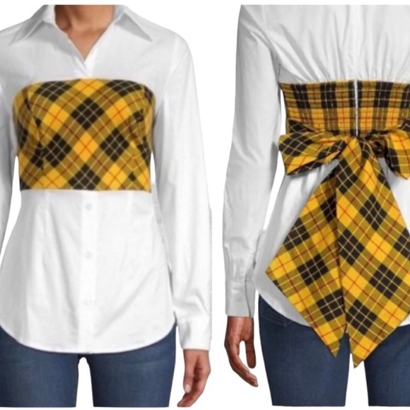 Petersyn X Revolve Monroe button up Oxford tartan - Picture 1 of 8